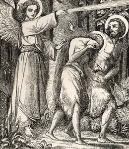 Adam og Eva ble utvist fra paradiset av Unbekannt Unbekannt